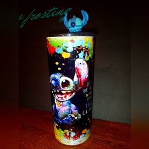 Stitch shorty tumbler with lid